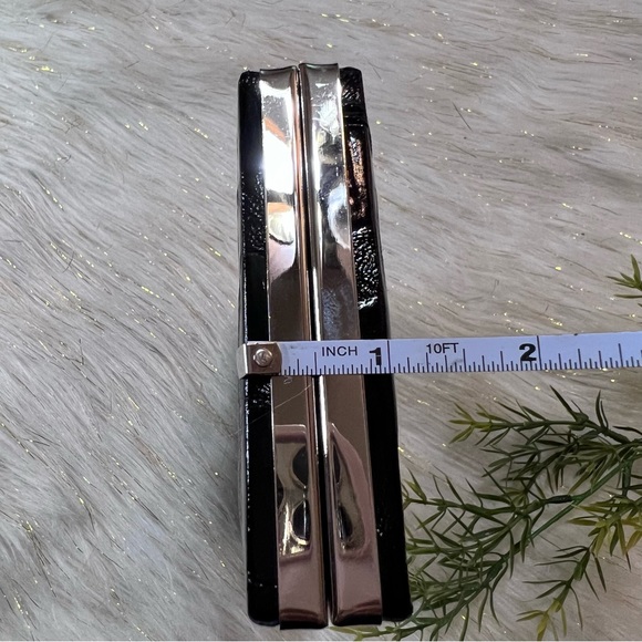 MICHE Black animal Print Faux Leather Silver tone Evening Clutch Bag NWOT - Picture 12 of 15